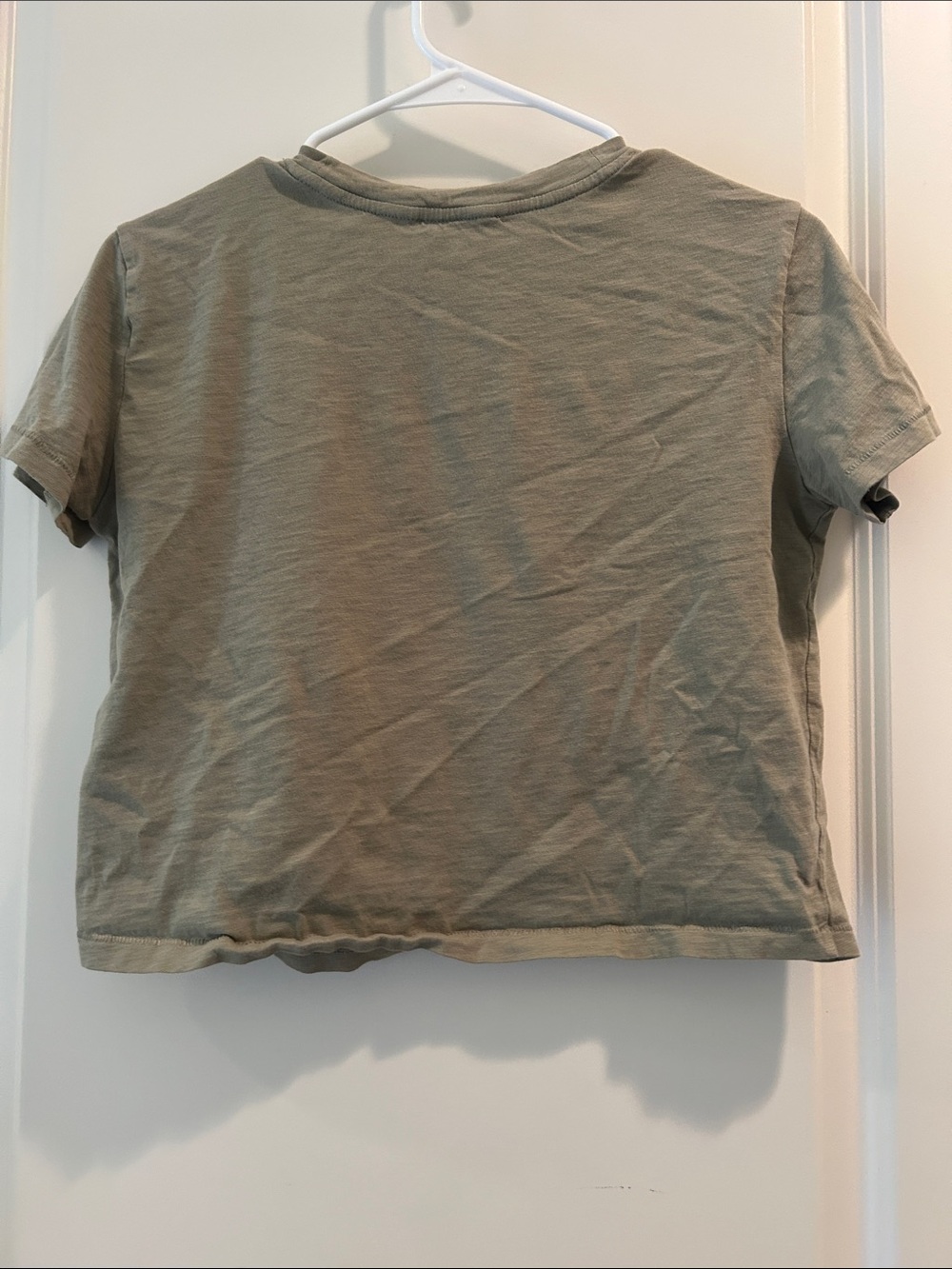 Madewell 100% Prima Cotton Sage Crewneck Cropped Boxy Tee short sleeves size XXS - Picture 9 of 9